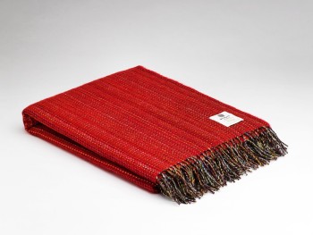 BLANKET HERITAGE RAINBOW TWEED - BT RED TWEED
