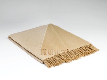 BLANKET 100% CASHMERE 200X 145 - DOVE AND SAND REV.