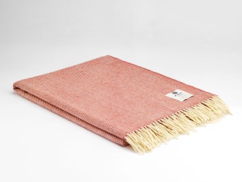 BLANKET SUPERSOFT LAMBSWOOL - SPOTTED TERRACOTTA