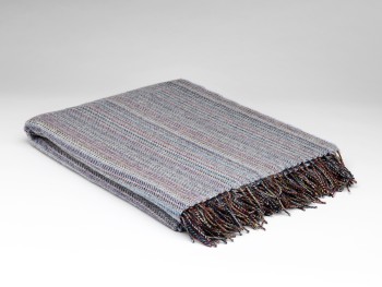 BLANKET SUPERSOFT LAMBSWOOL - CHALK BLUE RAINBOW