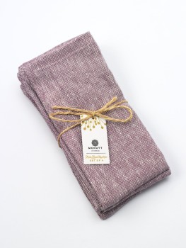 LINEN NAPKINS 45 X 45 set 4 - MAUVE