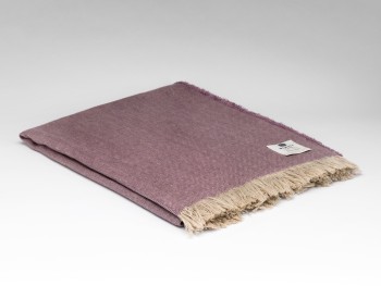 IRISH LINEN THROW - MAUVE