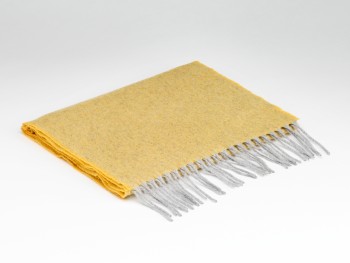 CASHMERE SCARF 100% 28 x 180 - AMBER YELLOW