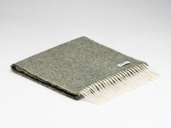 LAMBSWOOL SCARF - SPOTTED GREEN