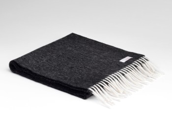 LAMBSWOOL SCARF - BLACK LARGE HB