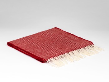 LAMBSWOOL SCARF - RED LARGE HB