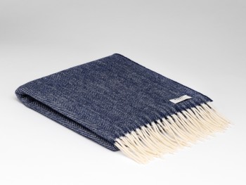 CASHMERE WRAP 45 X 203 CM - NAUTICAL NAVY
