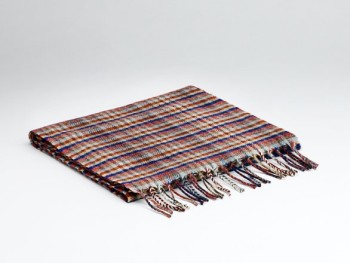 LAMBSWOOL SCARF - PEACH MINI CHECK