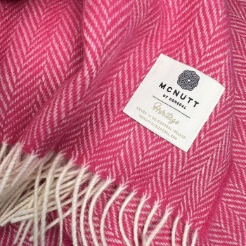 BLANKET HERITAGE COLLECTION - AURORA PINK HERRINGBONE